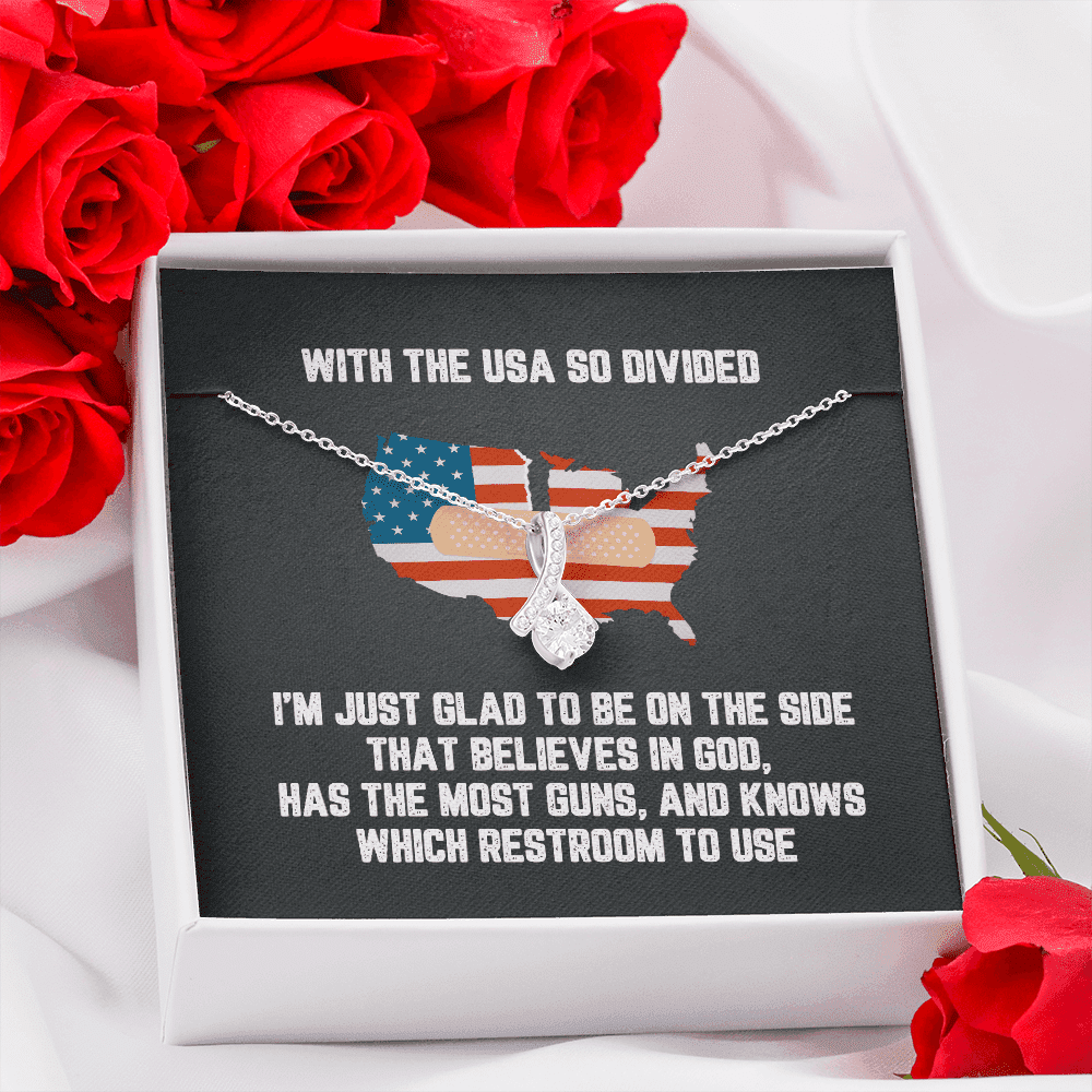 With The USA So Divided I Believe In God Alluring Beauty Necklace Gift For Her Toptrendygear