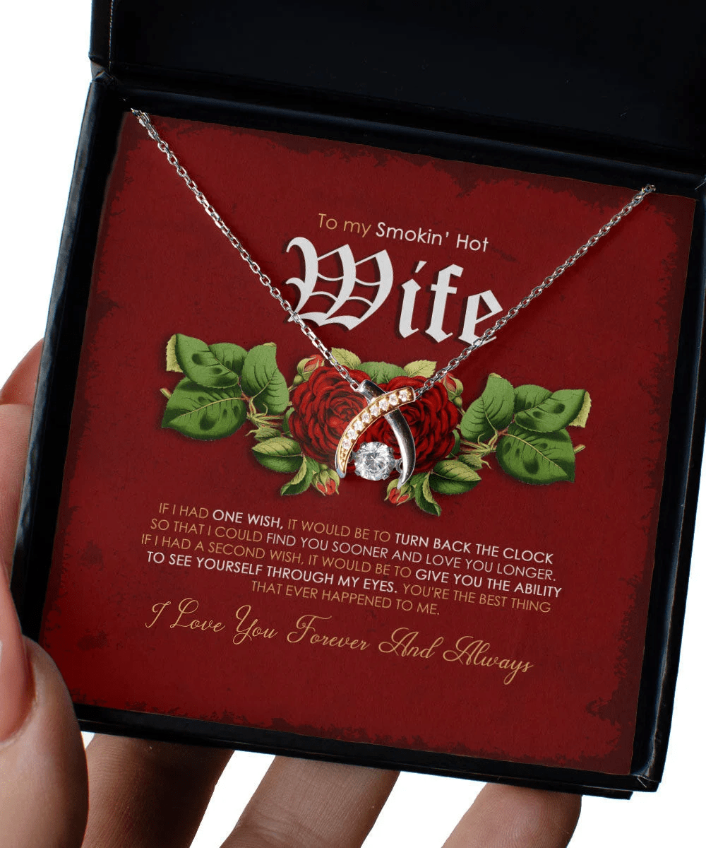 Gift For Smoking Hot Wife You're The Best Thing In Life Wishbone Dancing Necklace