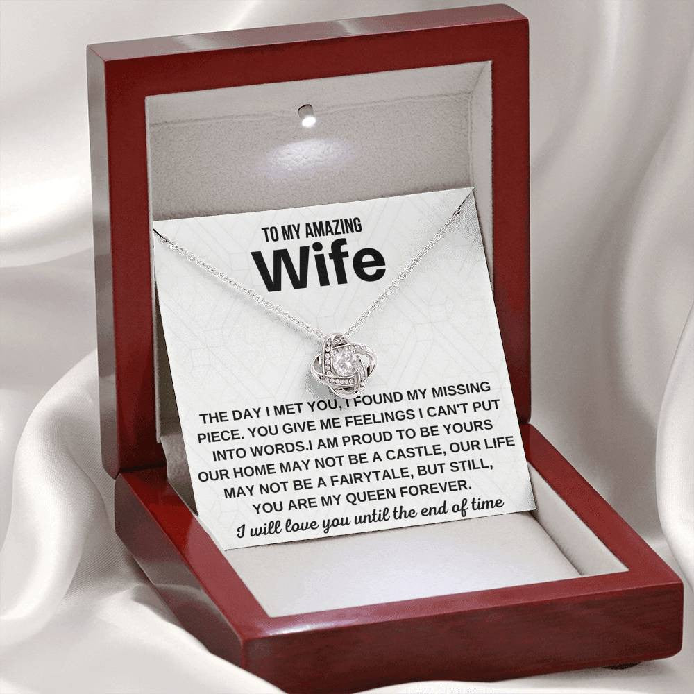 You Are My Queen Forever Love Knot Necklace Gift For Wife Toptrendygear