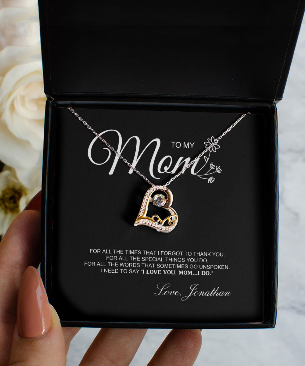 To My Mom For All The Time Love Dancing Necklace Toptrendygear