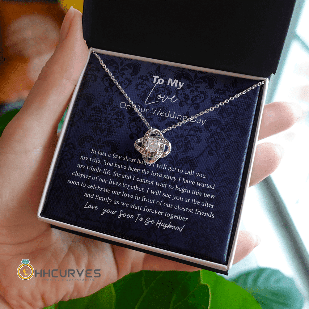 Wife Anniversary Gift I Will Get To Call You My Wife Love Knot Gold Necklace Gift For Her On Wedding Day Toptrendygear