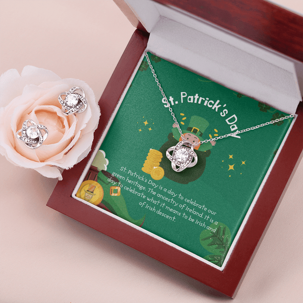 It Is A Day To Celebrate What It Means Love Knot Set Gift For Her Happy Patrick's Day Toptrendygear