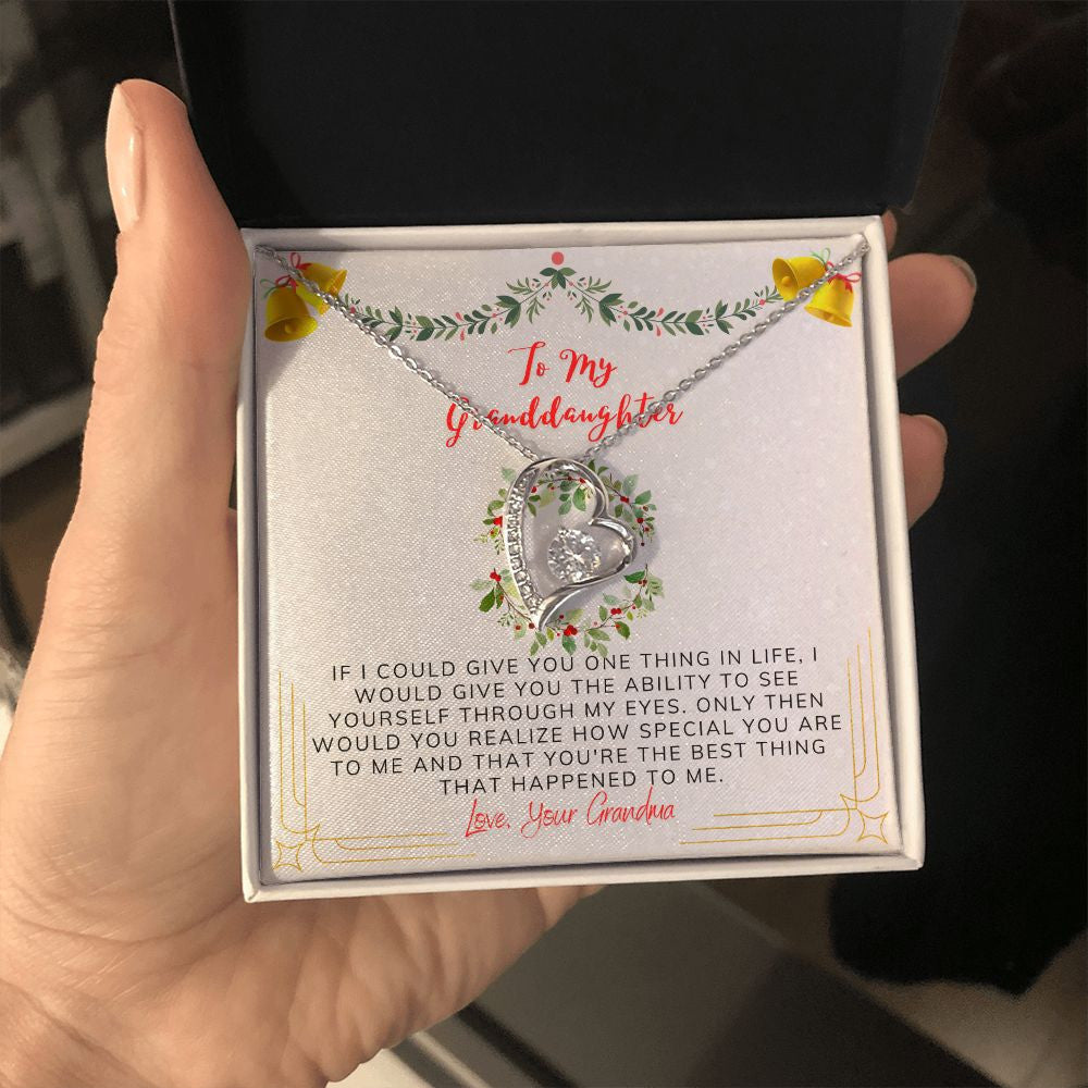 To My Granddaughter Necklace From Grandma You're The Best Thing That Happened To Me Christmas Forever Love Necklace