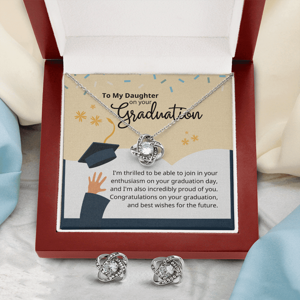 To My Daughter On Your Graduation Love Knot Set Toptrendygear
