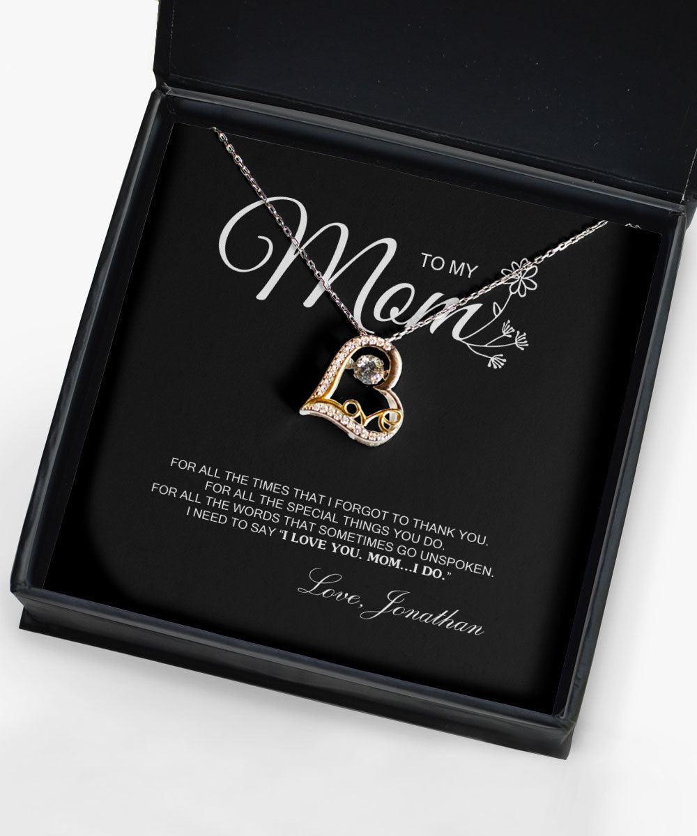 To My Mom For All The Time Love Dancing Necklace Toptrendygear