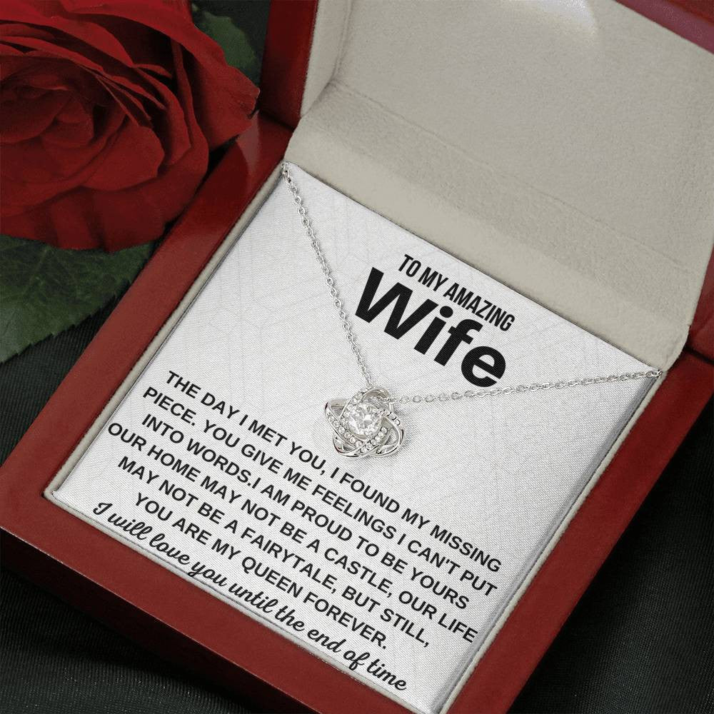 You Are My Queen Forever Love Knot Necklace Gift For Wife Toptrendygear