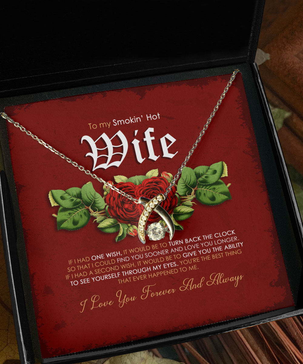 Gift For Smoking Hot Wife You're The Best Thing In Life Wishbone Dancing Necklace