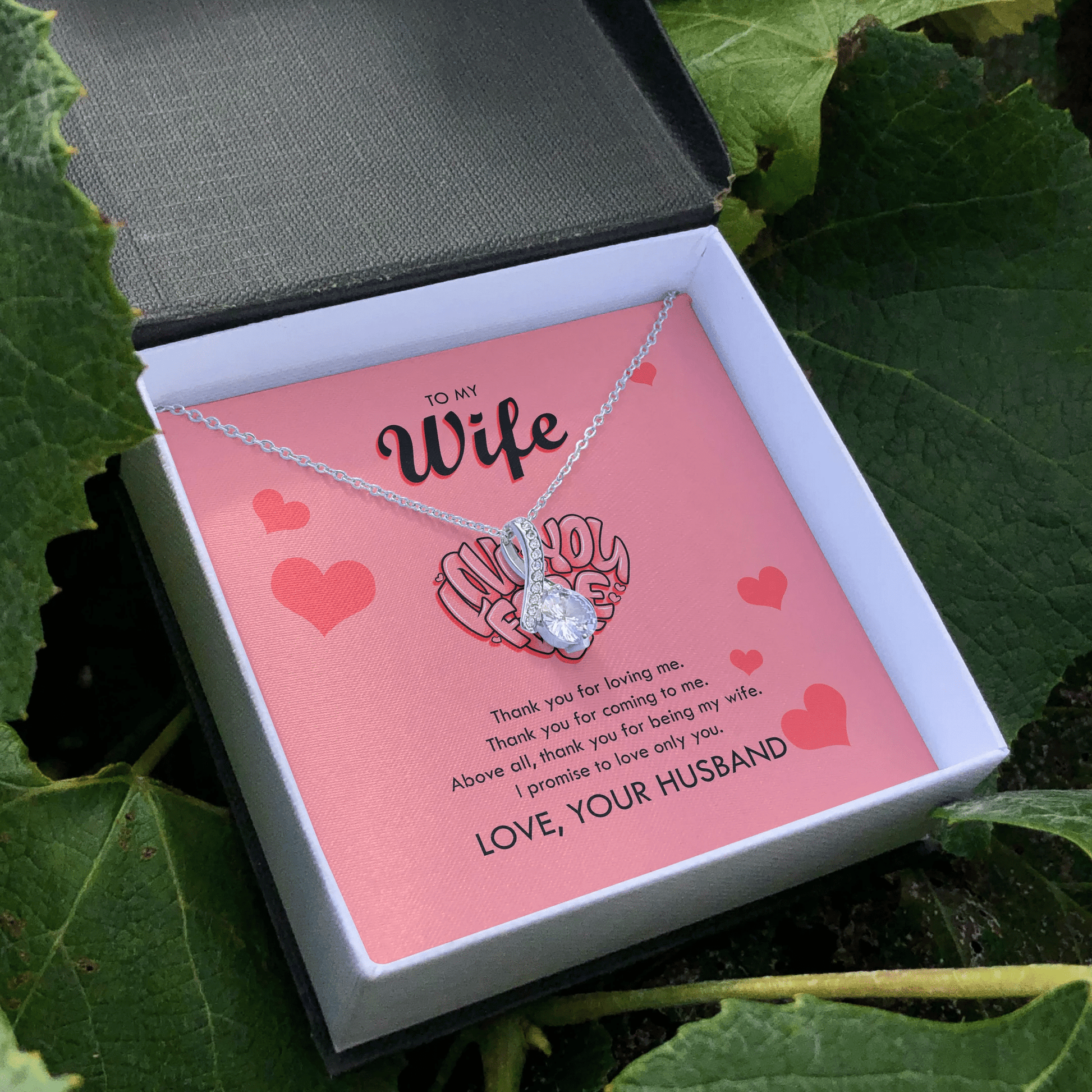 To My Wife Thank You For Loving Me Alluring Beauty Necklace