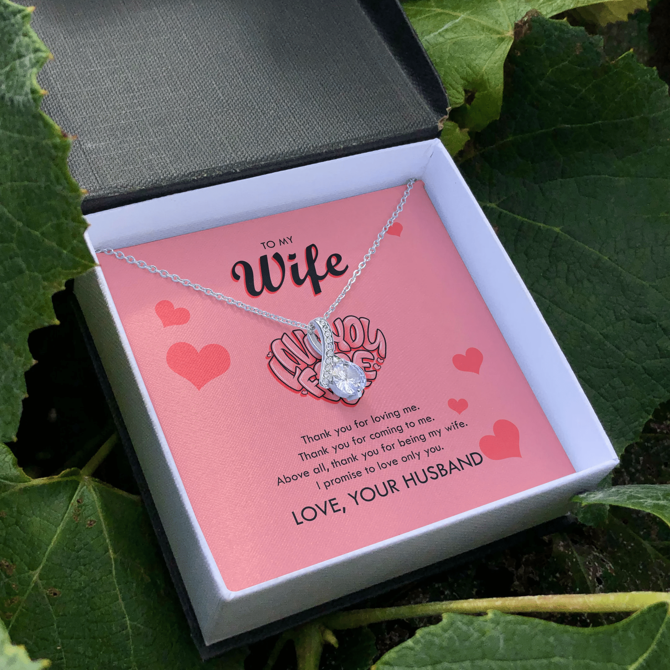 To My Wife Thank You For Loving Me Alluring Beauty Necklace