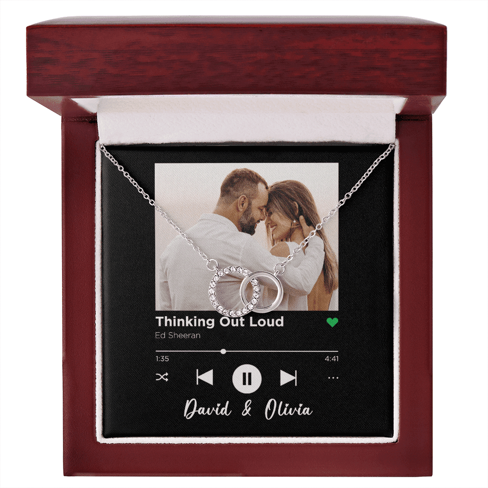 Thinking Out Loud Custom Spotify Code With Couple Photo and Song Card Perfect Pair Necklace Anniversary Gifts For Her Toptrendygear