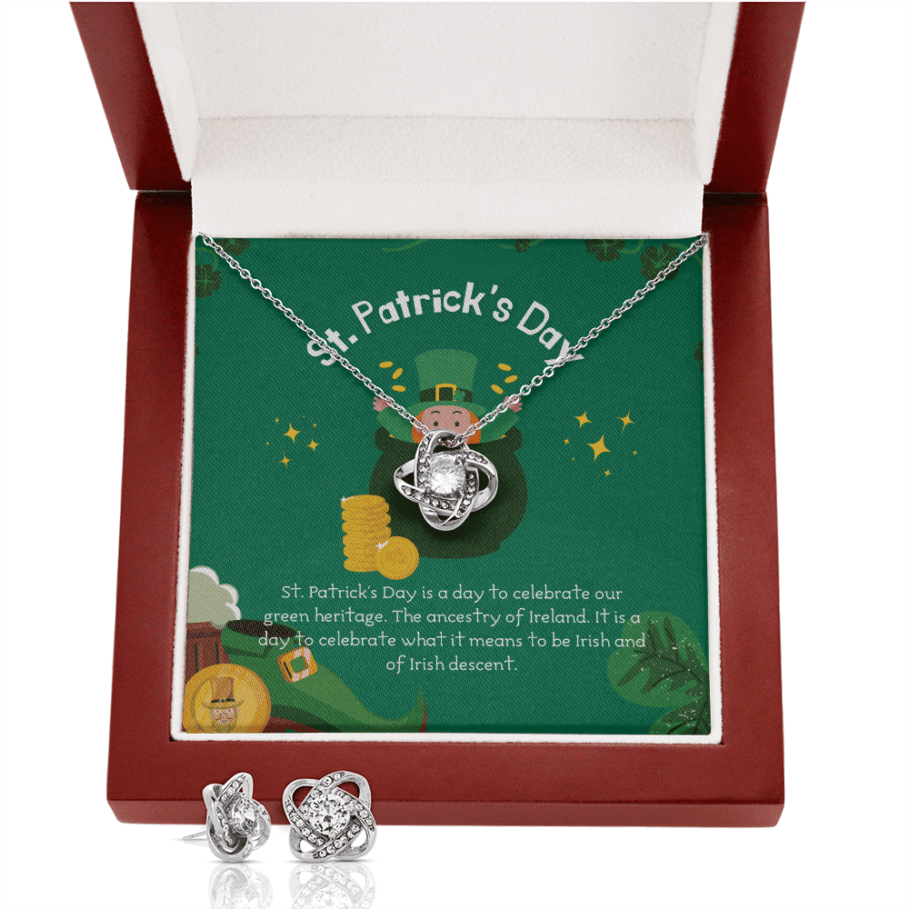 It Is A Day To Celebrate What It Means Love Knot Set Gift For Her Happy Patrick's Day Toptrendygear