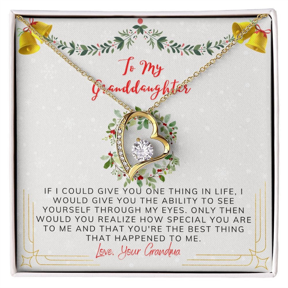 To My Granddaughter Necklace From Grandma You're The Best Thing That Happened To Me Christmas Forever Love Necklace