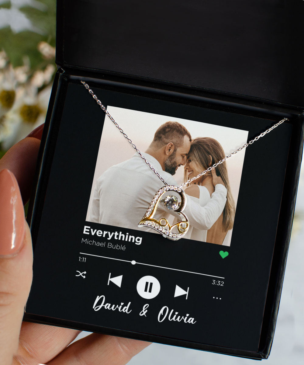 Everything Custom Spotify Code With Couple Photo And Song Card Love Dancing Necklace Anniversary Gifts For Her Toptrendygear