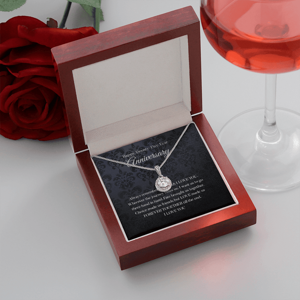 Wife Necklace, 25th Wedding Anniversary Necklace Gift For Wife Silver Anniversary Twenty Fifth Eternal Hope Necklace