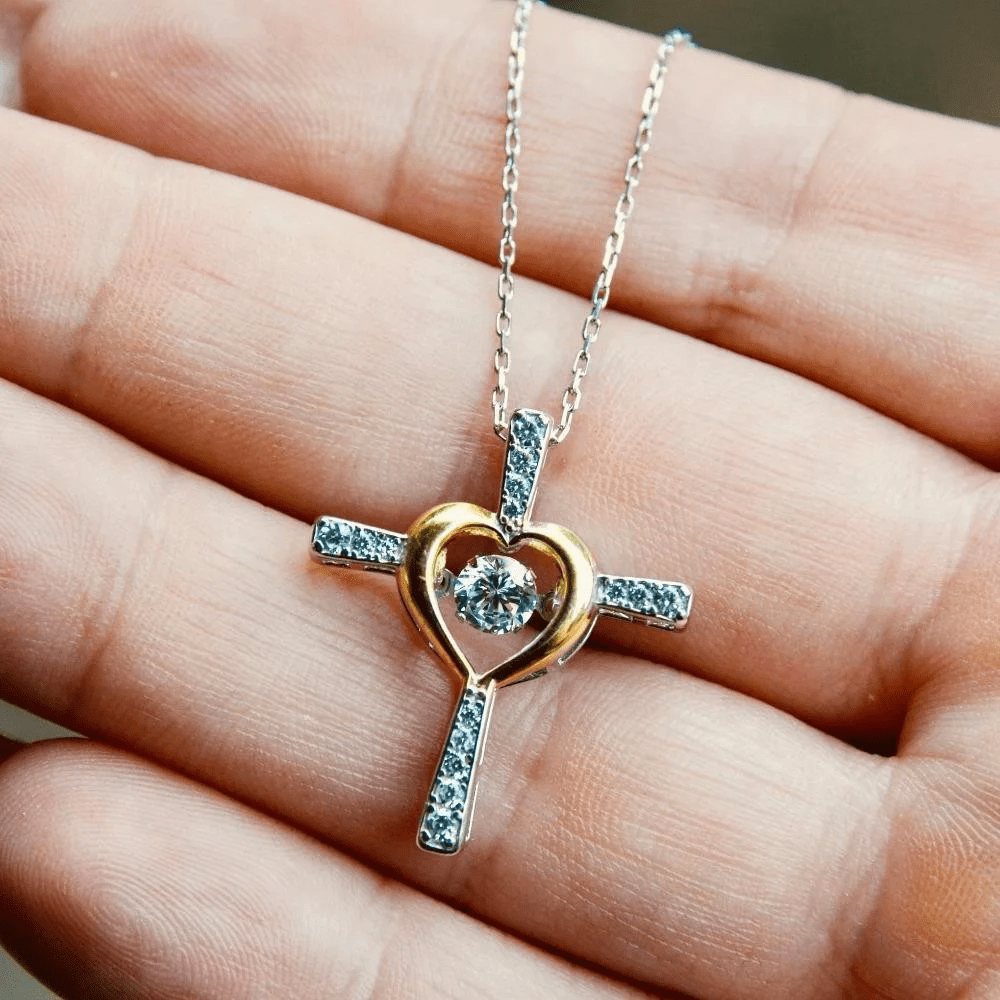 From Son To Mom - Dancing Jewel Cross Necklace