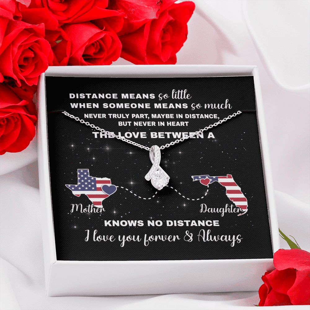 Long Distance Mother Daughter Alluring Beauty Necklace Gift For Mom From Daughter Toptrendygear