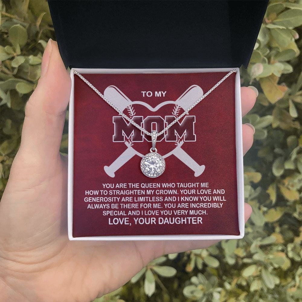 Mother Daughter Necklace, You Are The Queen Who Taught Me How To Straighten My Crown Best Gifts For Mom Eternal Hope Necklace