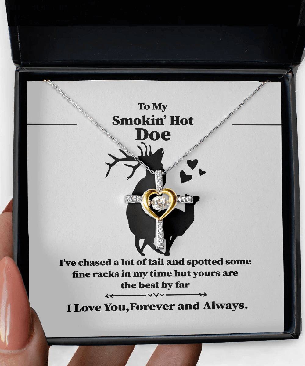 Hotwife Bracelets To My Smokin' Hot Doe I Love You Forever And Always Gift For Her Cross Dancing Necklace Toptrendygear