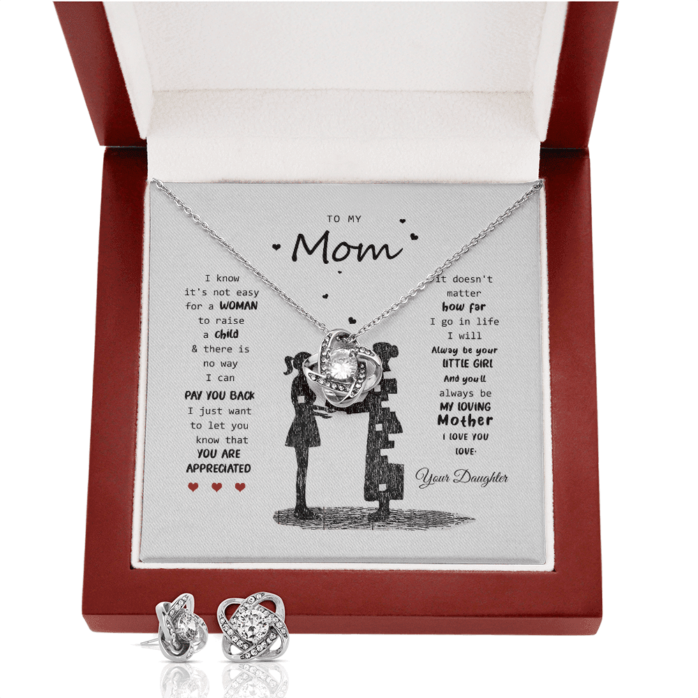 To My Mom You Will Always Be My Loving Mother Love Knot Set Toptrendygear