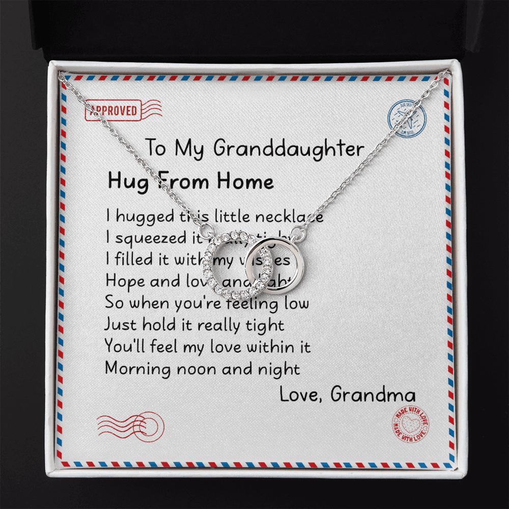 Granddaughter Necklace Hugs From Home Gift For Granddaughter From Grandma Perfect Pair Necklace Toptrendygear