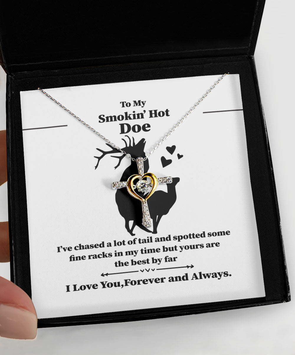 Hotwife Bracelets To My Smokin' Hot Doe I Love You Forever And Always Gift For Her Cross Dancing Necklace Toptrendygear
