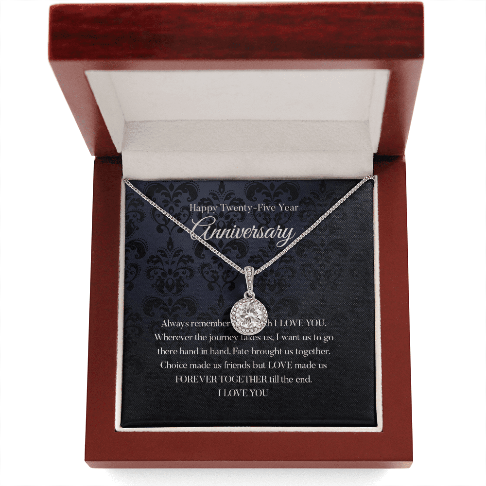 Wife Necklace, 25th Wedding Anniversary Necklace Gift For Wife Silver Anniversary Twenty Fifth Eternal Hope Necklace