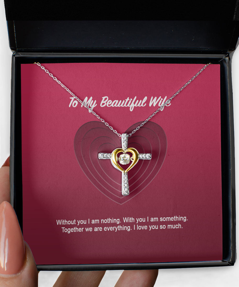 Wife Necklace Without You I Am Nothing Gift Ideas For Wife Cross Dancing Necklace Toptrendygear
