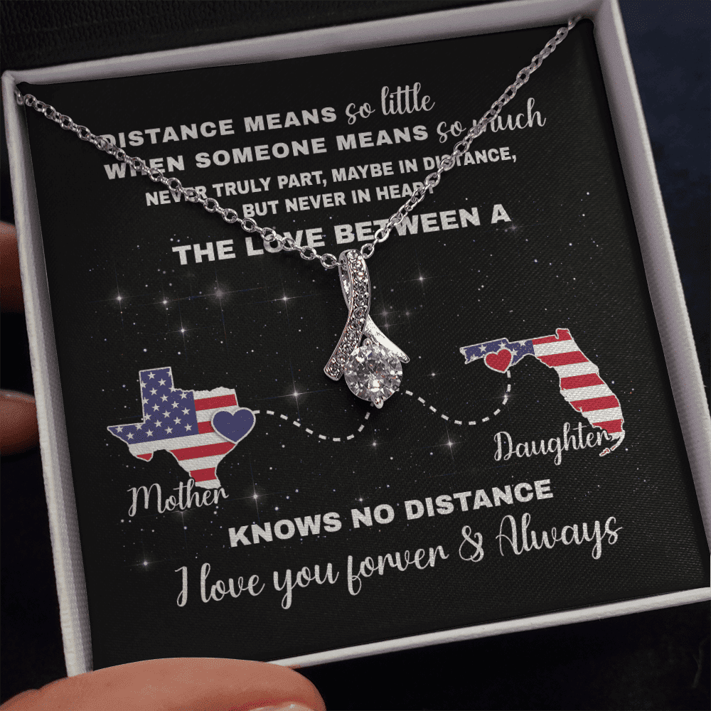 Long Distance Mother Daughter Alluring Beauty Necklace Gift For Mom From Daughter Toptrendygear