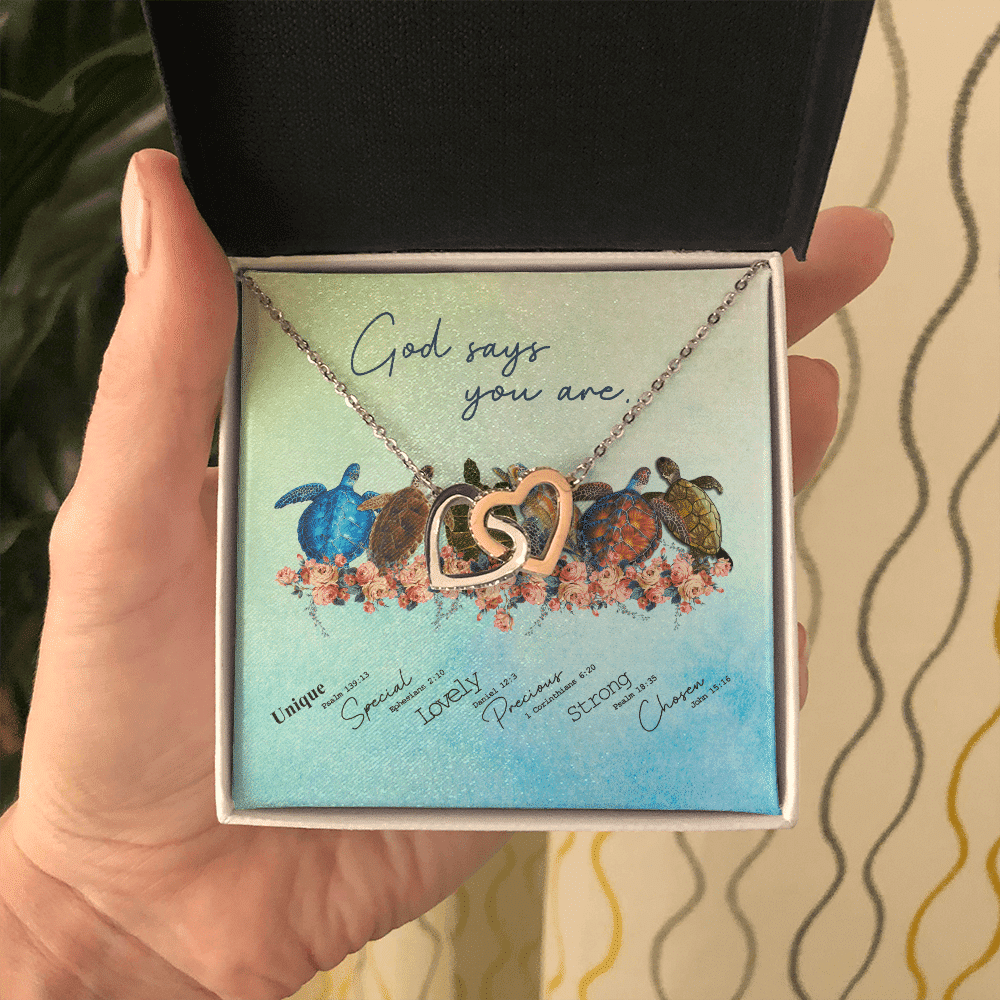 Mother Daughter Necklace God Say You Are Gift For Daughter Interlocking Hearts Gold Necklace Toptrendygear
