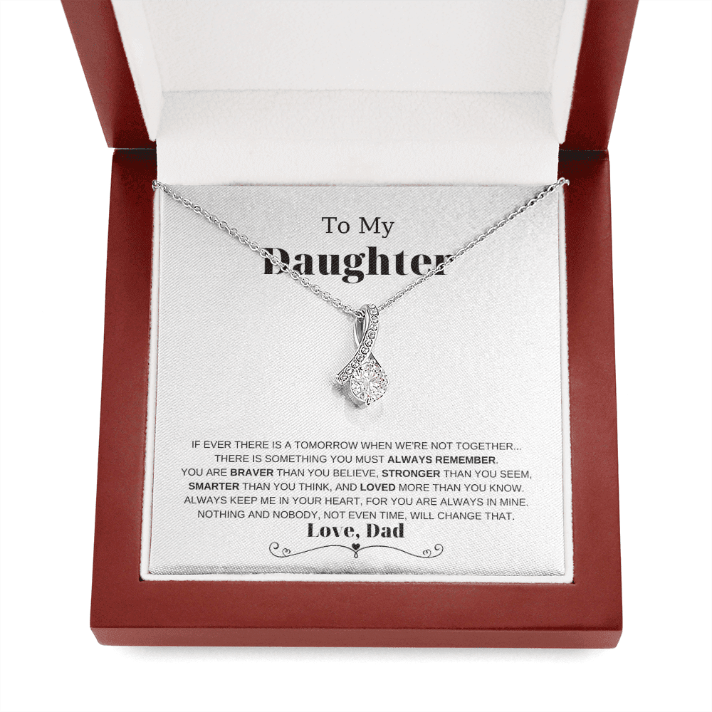 Daughter Necklace You Are Brave Than You Belive Gift For Daughter From Dad Alluring Beauty Necklace