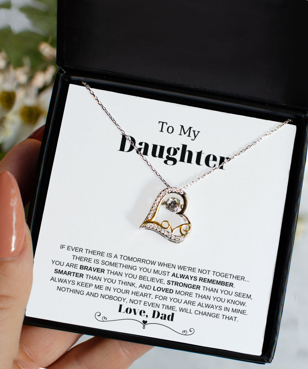 Daughter Necklace Always Keep Me In Your Heart Gift For Daughter From Dad Love Dancing Necklace Toptrendygear