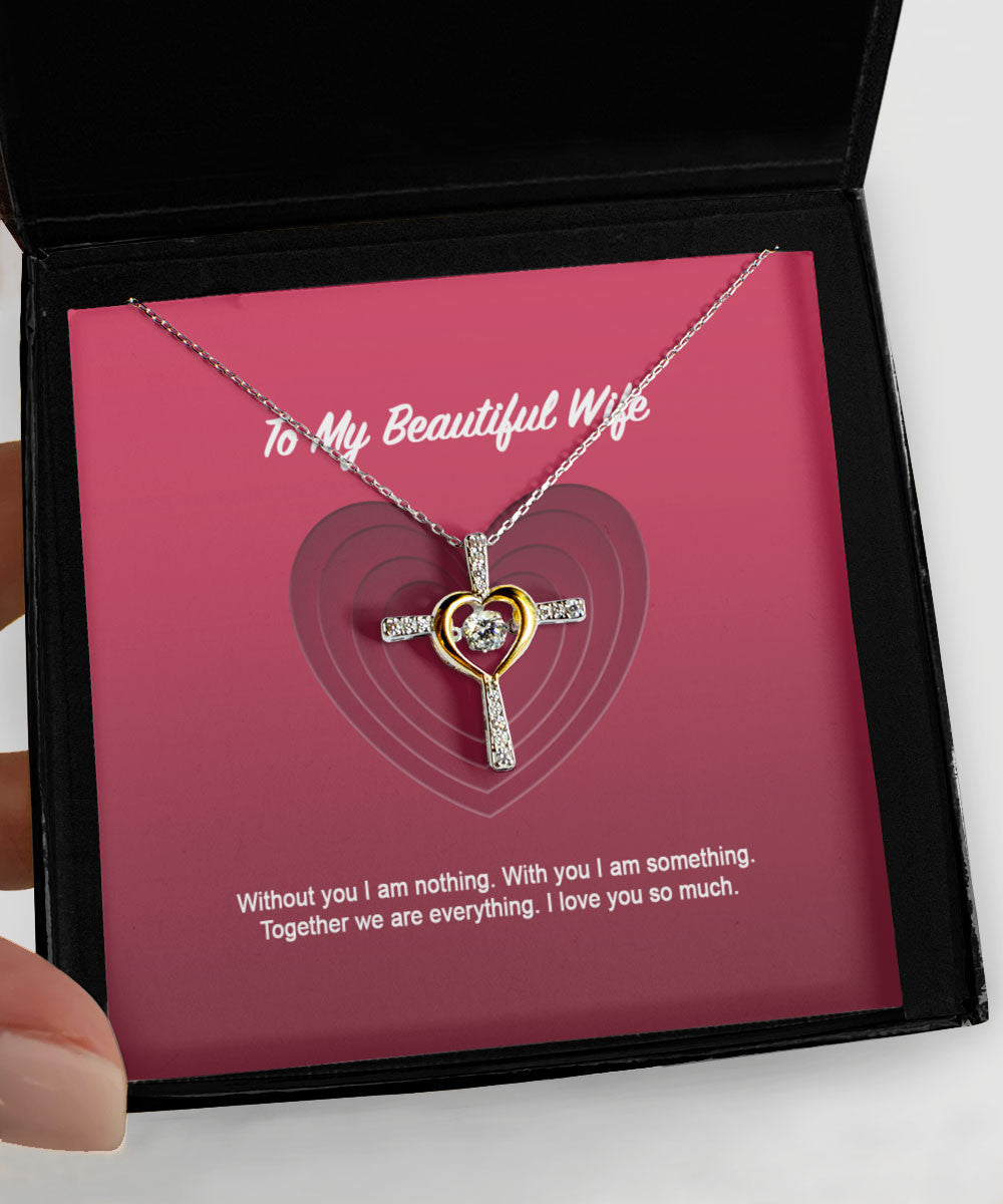 Wife Necklace Without You I Am Nothing Gift Ideas For Wife Cross Dancing Necklace Toptrendygear