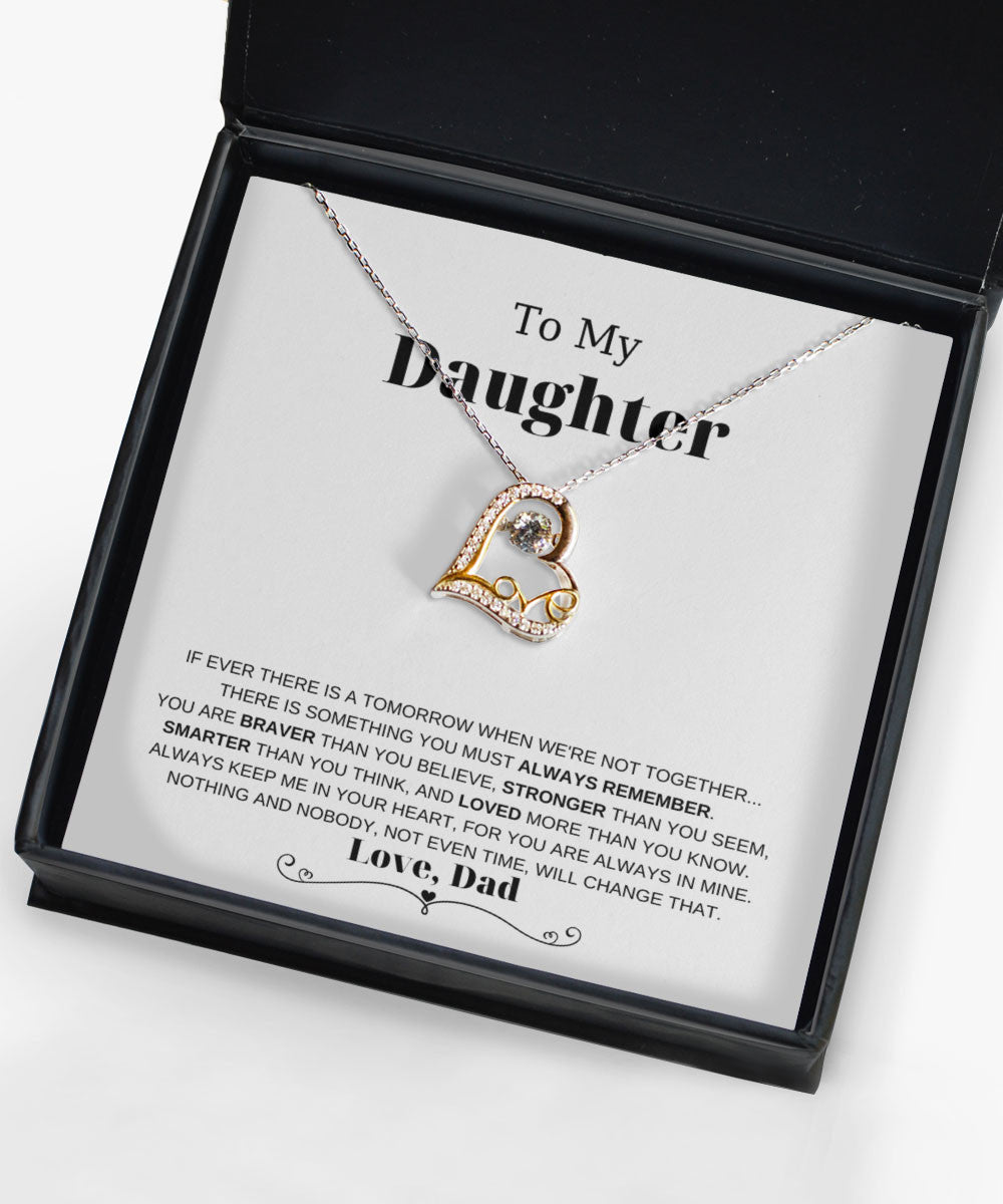 Daughter Necklace Always Keep Me In Your Heart Gift For Daughter From Dad Love Dancing Necklace Toptrendygear