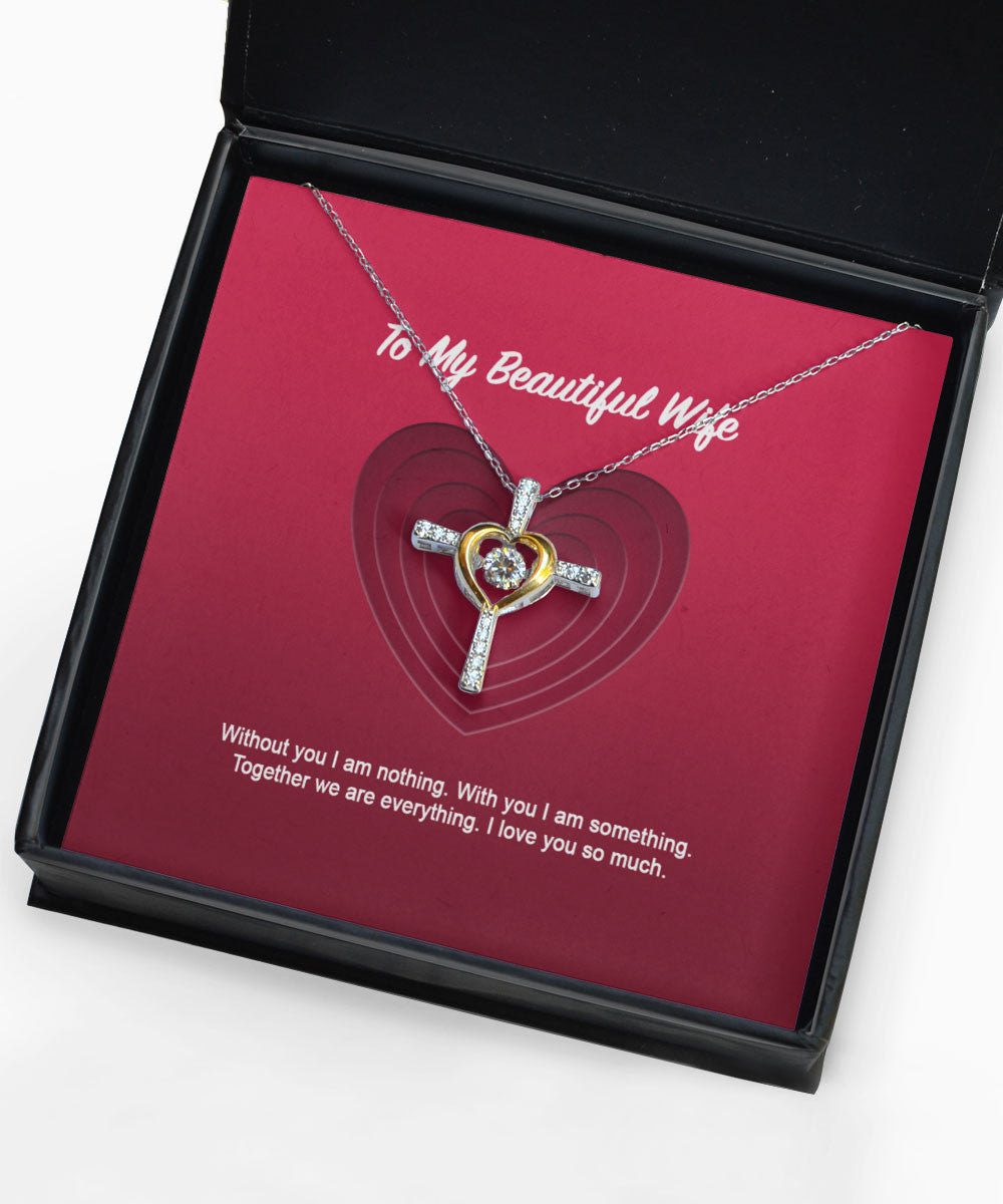 Wife Necklace Without You I Am Nothing Gift Ideas For Wife Cross Dancing Necklace Toptrendygear