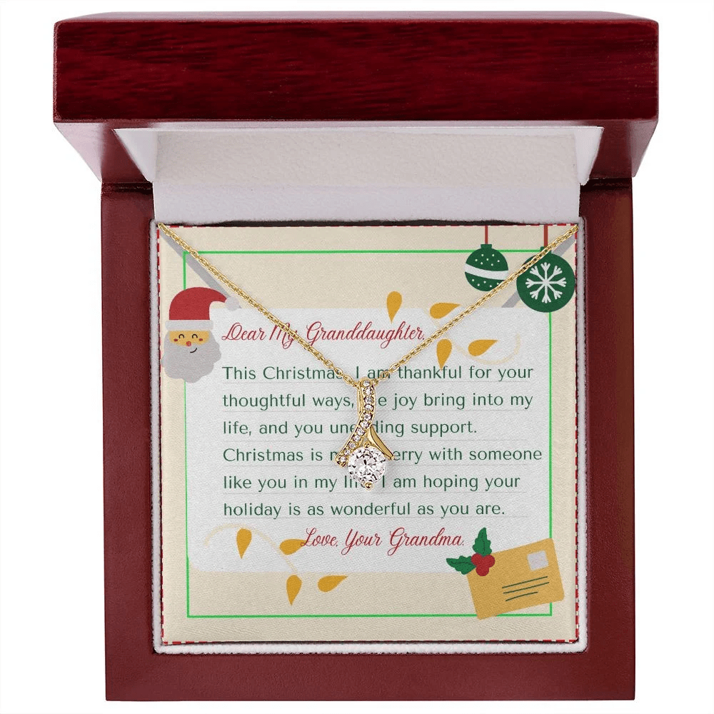 To My Granddaughter Necklace From Nana Hope Your Holiday Is As Wonderful As You Are Alluring Beauty Necklace