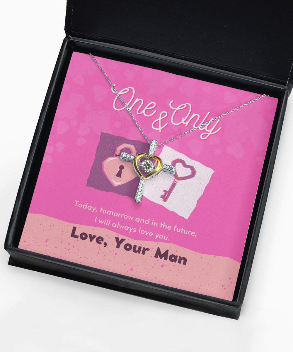 To One And Only Today Or Tomorrow I Will Always Love You Cross Dancing Necklace