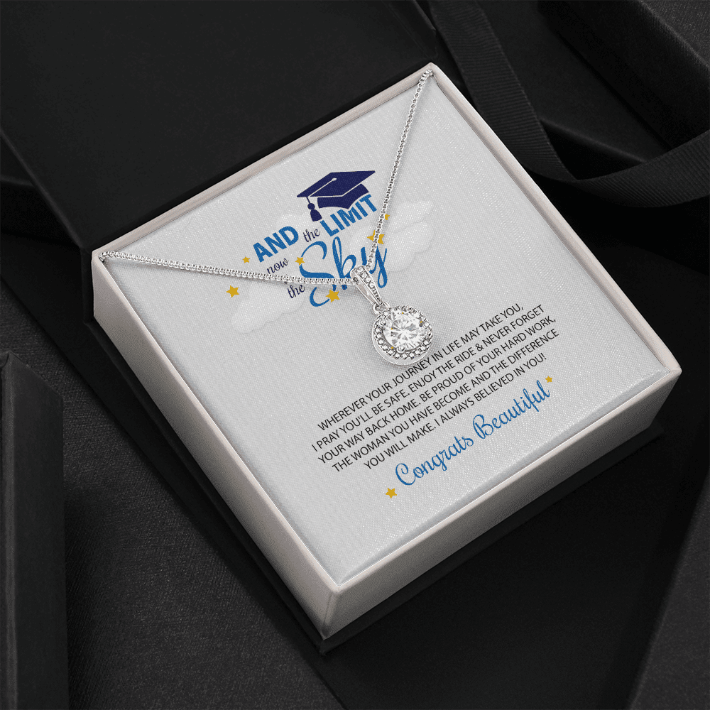 To My Beautiful I Always Believed In You, The Limit Is The Sky Eternal Hope Necklace Gift For Daughter Toptrendygear
