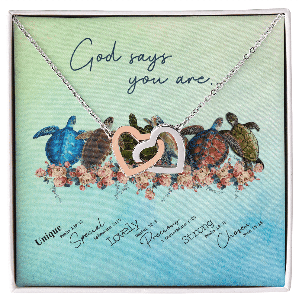 Mother Daughter Necklace God Say You Are Gift For Daughter Interlocking Hearts Gold Necklace Toptrendygear
