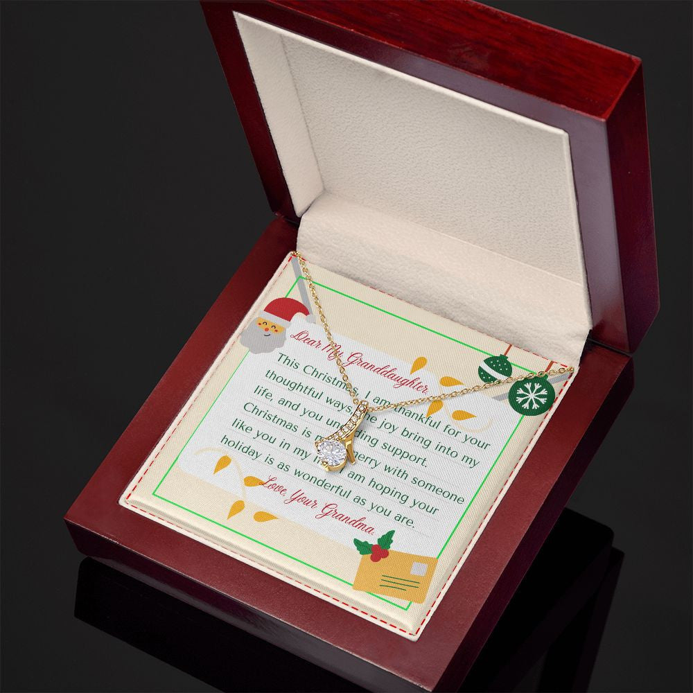 To My Granddaughter Necklace From Nana Hope Your Holiday Is As Wonderful As You Are Alluring Beauty Necklace