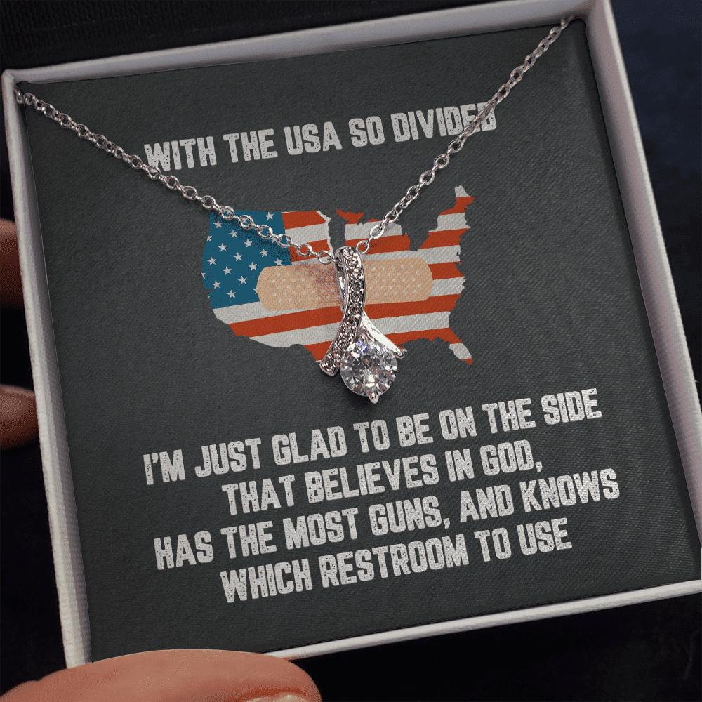 With The USA So Divided I Believe In God Alluring Beauty Necklace Gift For Her Toptrendygear