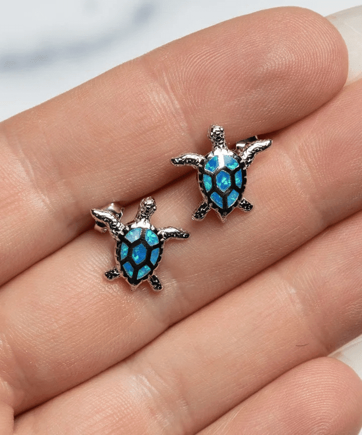 To My Beautiful Mom Thank You For Always Putting Us First And Doing The Best You Could Opal Turtle Earrings Toptrendygear