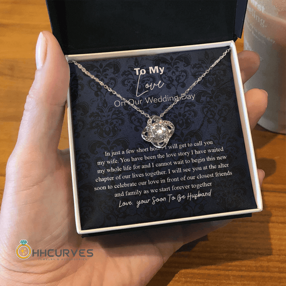 Wife Anniversary Gift I Will Get To Call You My Wife Love Knot Gold Necklace Gift For Her On Wedding Day Toptrendygear