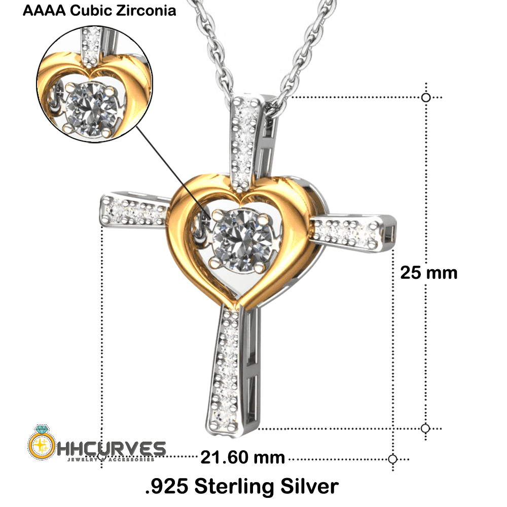 Daughter Jewellry How Can I Express What I Feel In My Heart Gift For Daughter From Dad Cross Dancing Necklace Toptrendygear