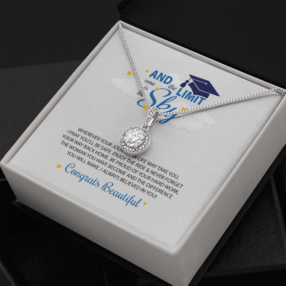 To My Beautiful I Always Believed In You, The Limit Is The Sky Eternal Hope Necklace Gift For Daughter Toptrendygear
