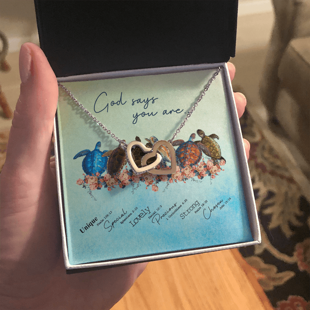 Mother Daughter Necklace God Say You Are Gift For Daughter Interlocking Hearts Gold Necklace Toptrendygear