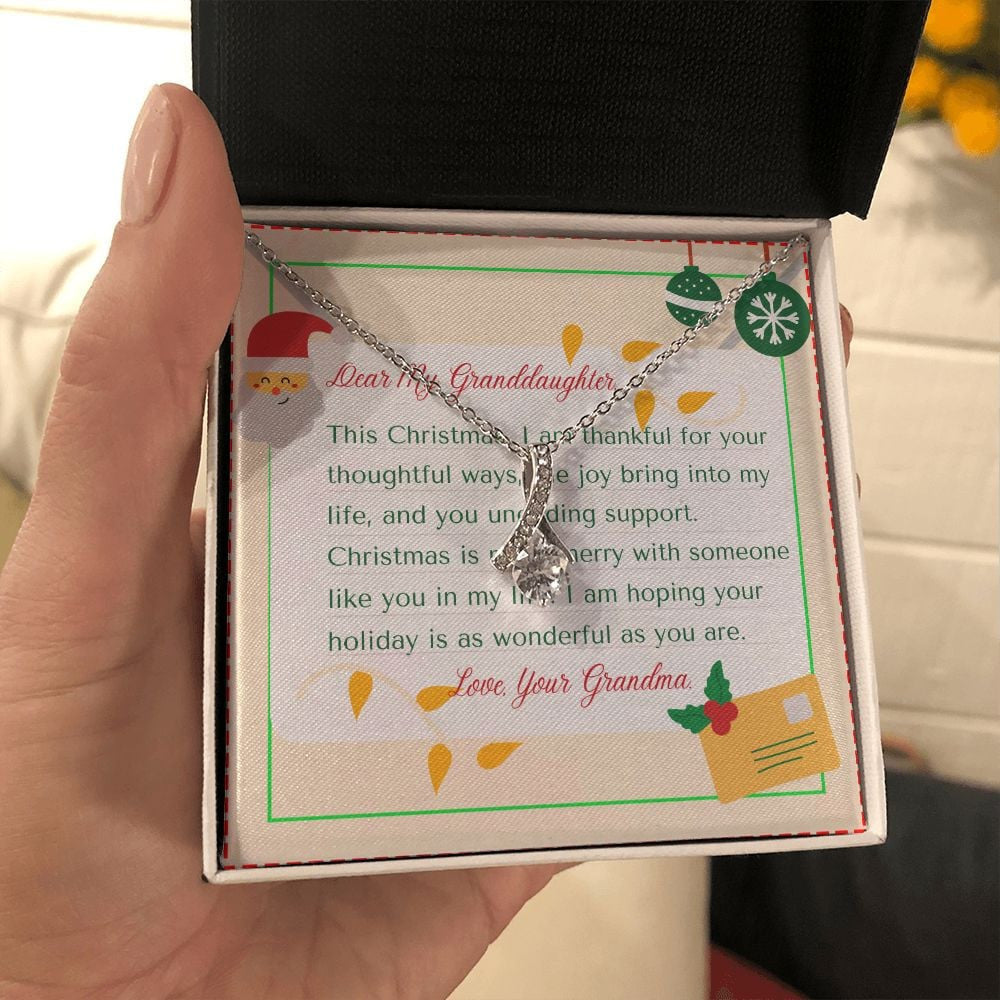 To My Granddaughter Necklace From Nana Hope Your Holiday Is As Wonderful As You Are Alluring Beauty Necklace