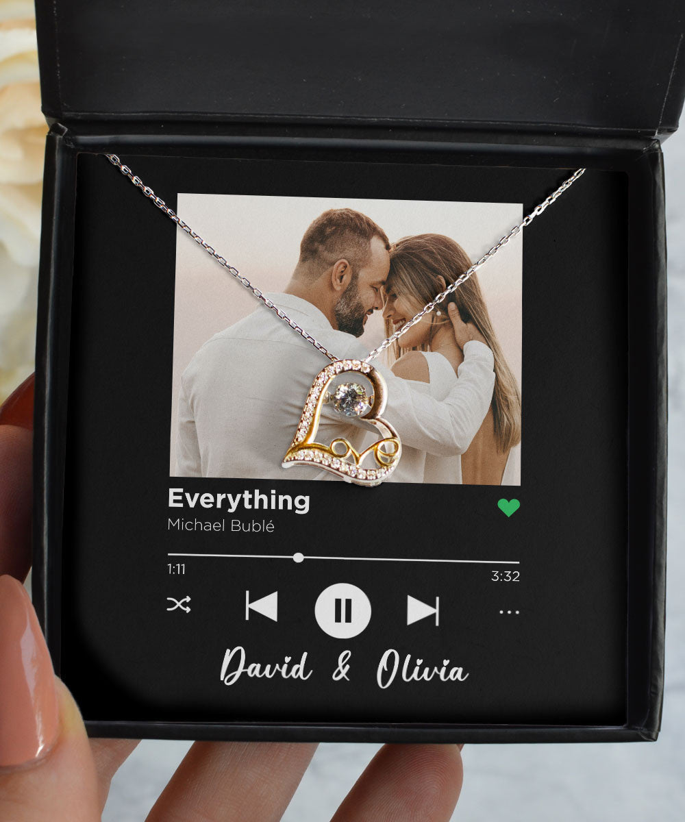 Everything Custom Spotify Code With Couple Photo And Song Card Love Dancing Necklace Anniversary Gifts For Her Toptrendygear