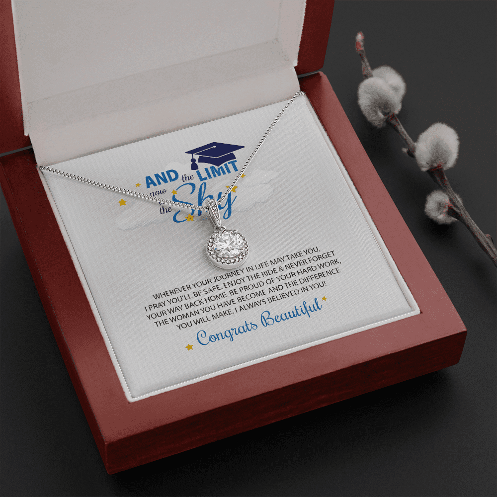 To My Beautiful I Always Believed In You, The Limit Is The Sky Eternal Hope Necklace Gift For Daughter Toptrendygear