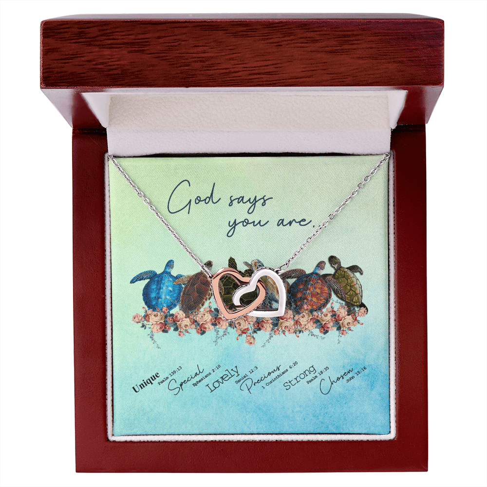 Mother Daughter Necklace God Say You Are Gift For Daughter Interlocking Hearts Gold Necklace Toptrendygear