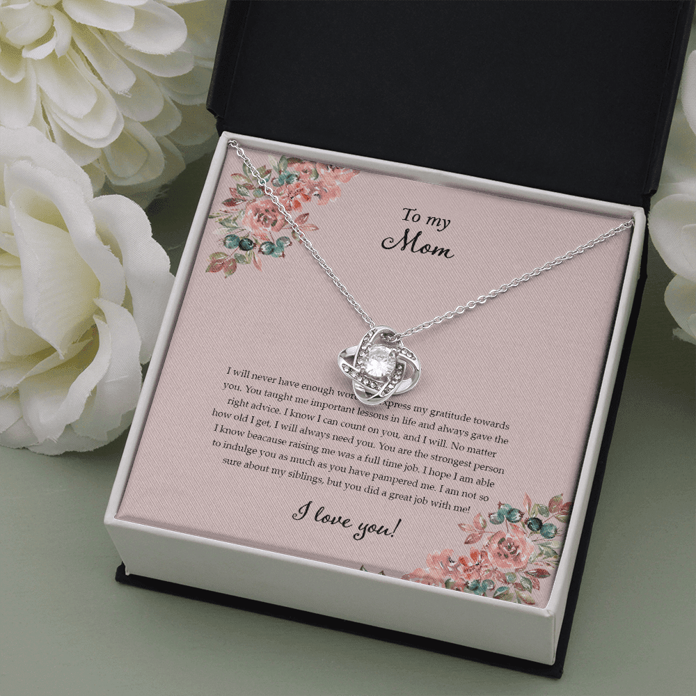 Gift For Mom My Endless Love For You Love Knot Necklace
